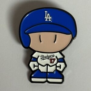 LA Dodgers Ohtani 17 Hat Pin Chibi Pins Fitted New Era Hats Bag Blue White